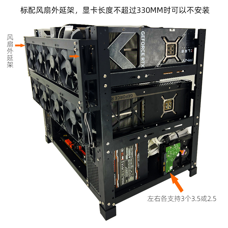 Telaio per schede grafiche ape - Gpu Mining Rig Frame 8 Gpu recensione e prezzo