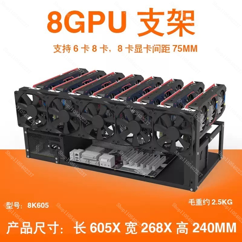 Struttura per impianto di mini - Gpu Mining Rig Frame 8 Gpu recensione e prezzo